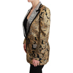 Dolce & Gabbana Black Gold Jacquard Blazer Jacket JKT2627-38