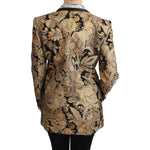Dolce & Gabbana Black Gold Jacquard Blazer Jacket JKT2627-38