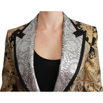 Dolce & Gabbana Black Gold Jacquard Blazer Jacket JKT2627-38