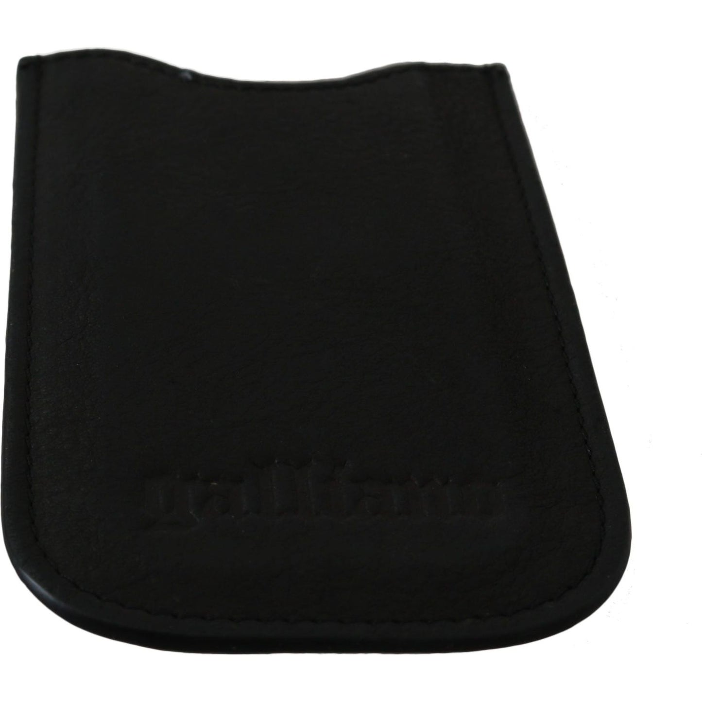 John Galliano Black Leather Multifunctional Men ID Bill Card Holder Wallet VAS8846