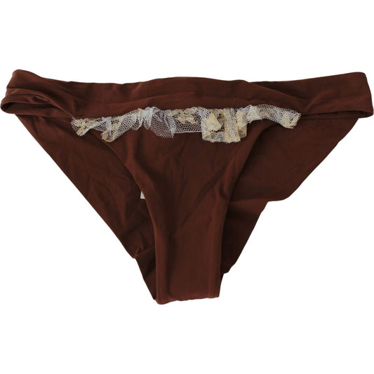 PINK MEMORIES Brown Lace Beachwear Two Piece Bikini Swimsuit BIK711-42