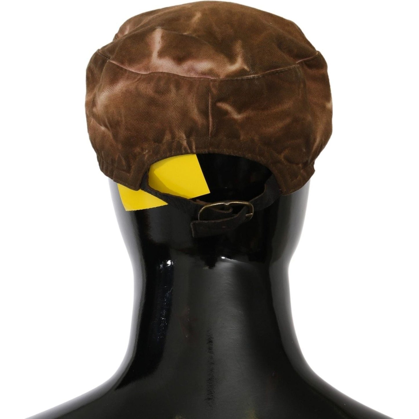 Costume National Brown Newsboy Beret Cabbie Fedora Hat