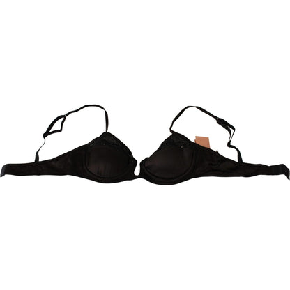 Ermanno Scervino Brown Sequined Balconcino Bra Underwear