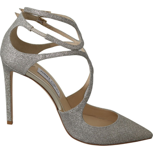 Jimmy Choo Platinum Ice Lancer Leather Pumps - Elegance Refined 190888892610