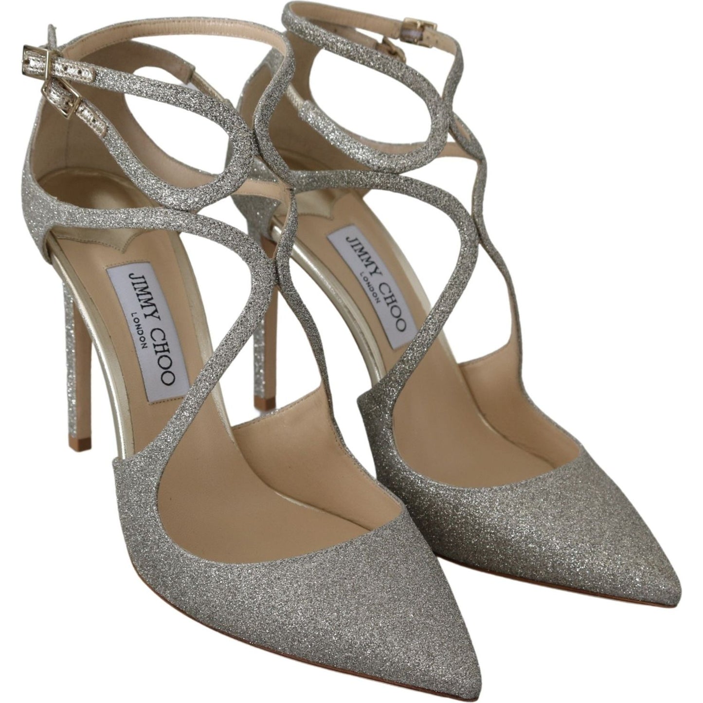 Jimmy Choo Platinum Ice Lancer Leather Pumps - Elegance Refined 190888892610