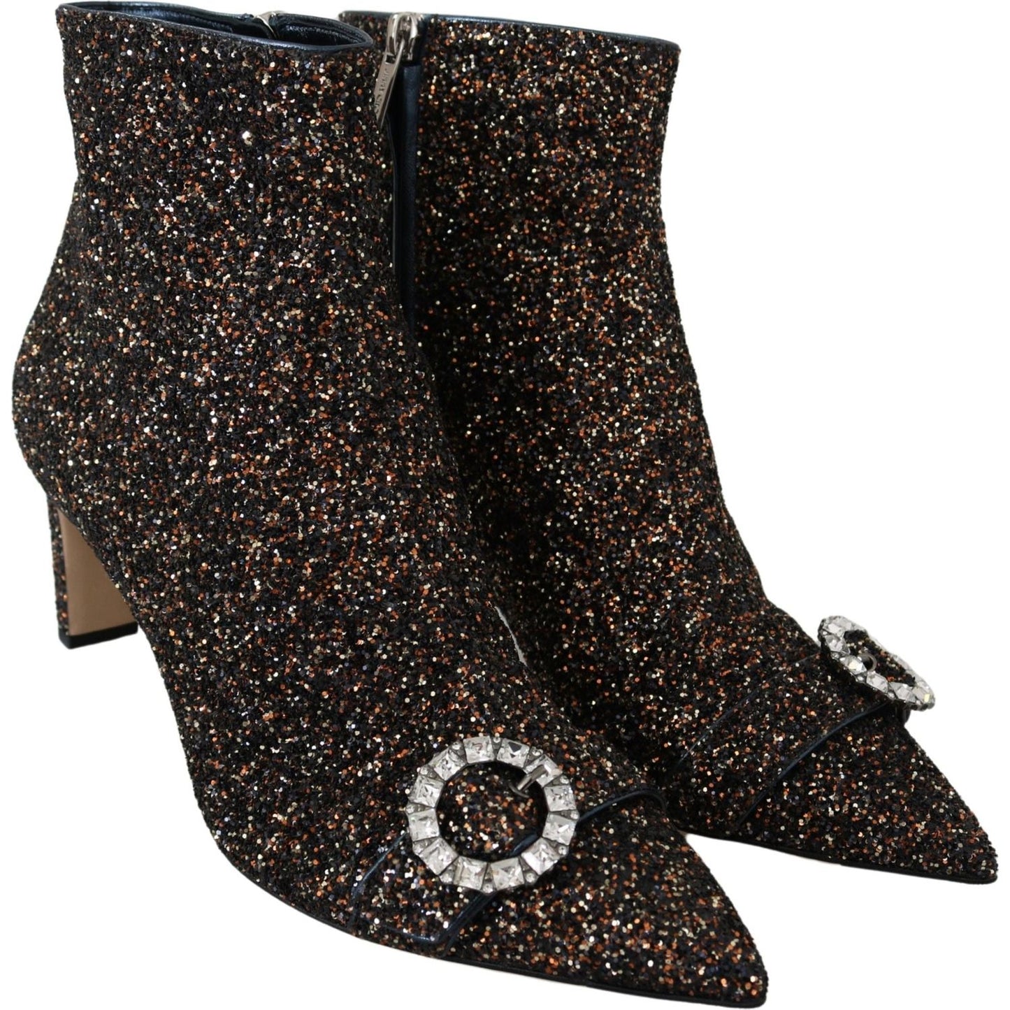 Jimmy Choo Amethyst Mix Hanover Heeled Glitter Boots 192954725846