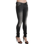 Acht Black Gray Washed Skinny Trouser Cotton Jeans Jeans & Pants