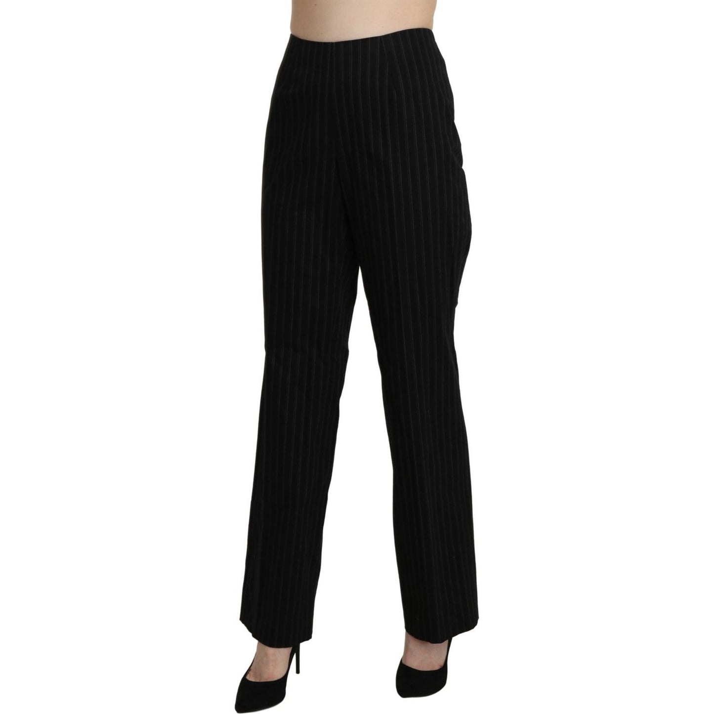 BENCIVENGA Black High Waist Straight Dress Trouser Pants Jeans & Pants