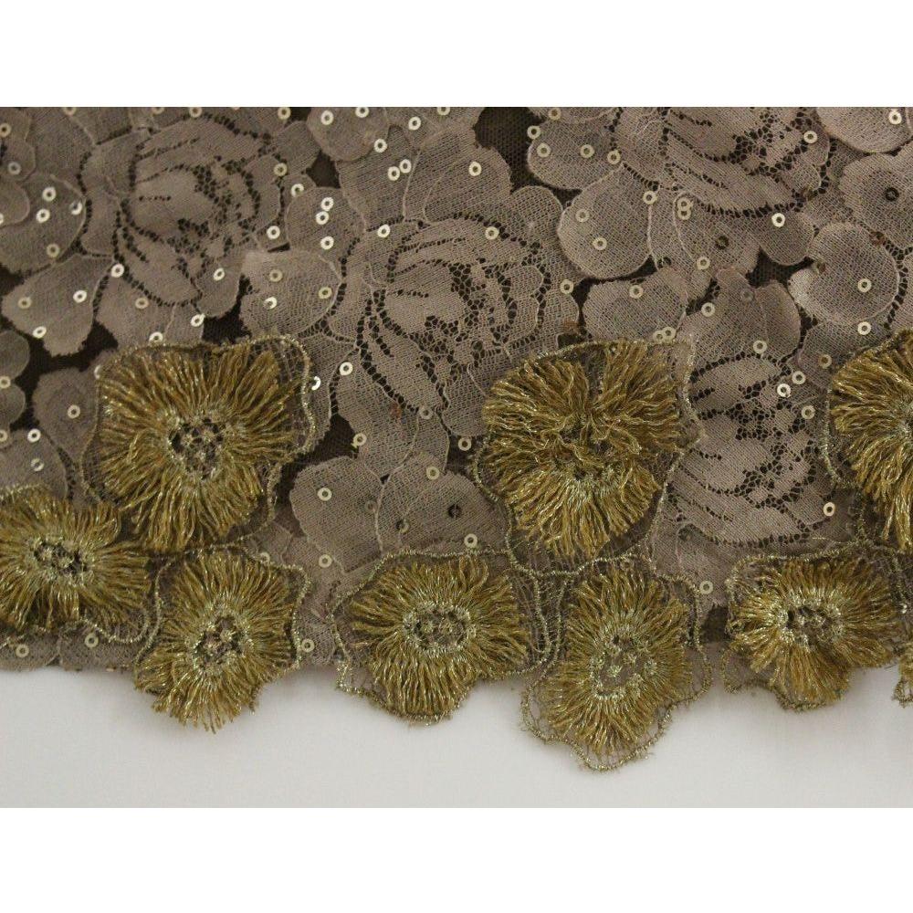 Lanre Da Silva Ajayi GOLD Long Lace Maxi Crystal Dress GSS10136-1