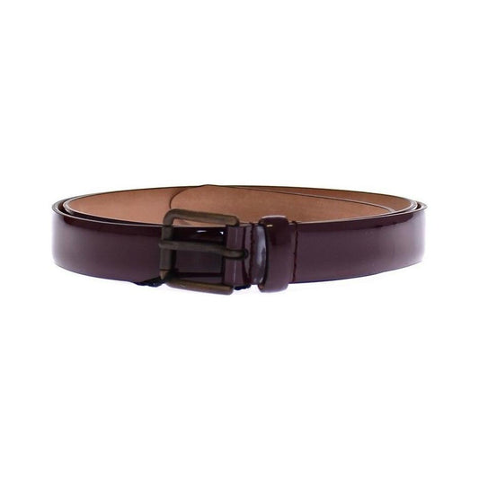 Dolce & Gabbana Purple Leather Logo Cintura Gürtel Belt GSB10276-75