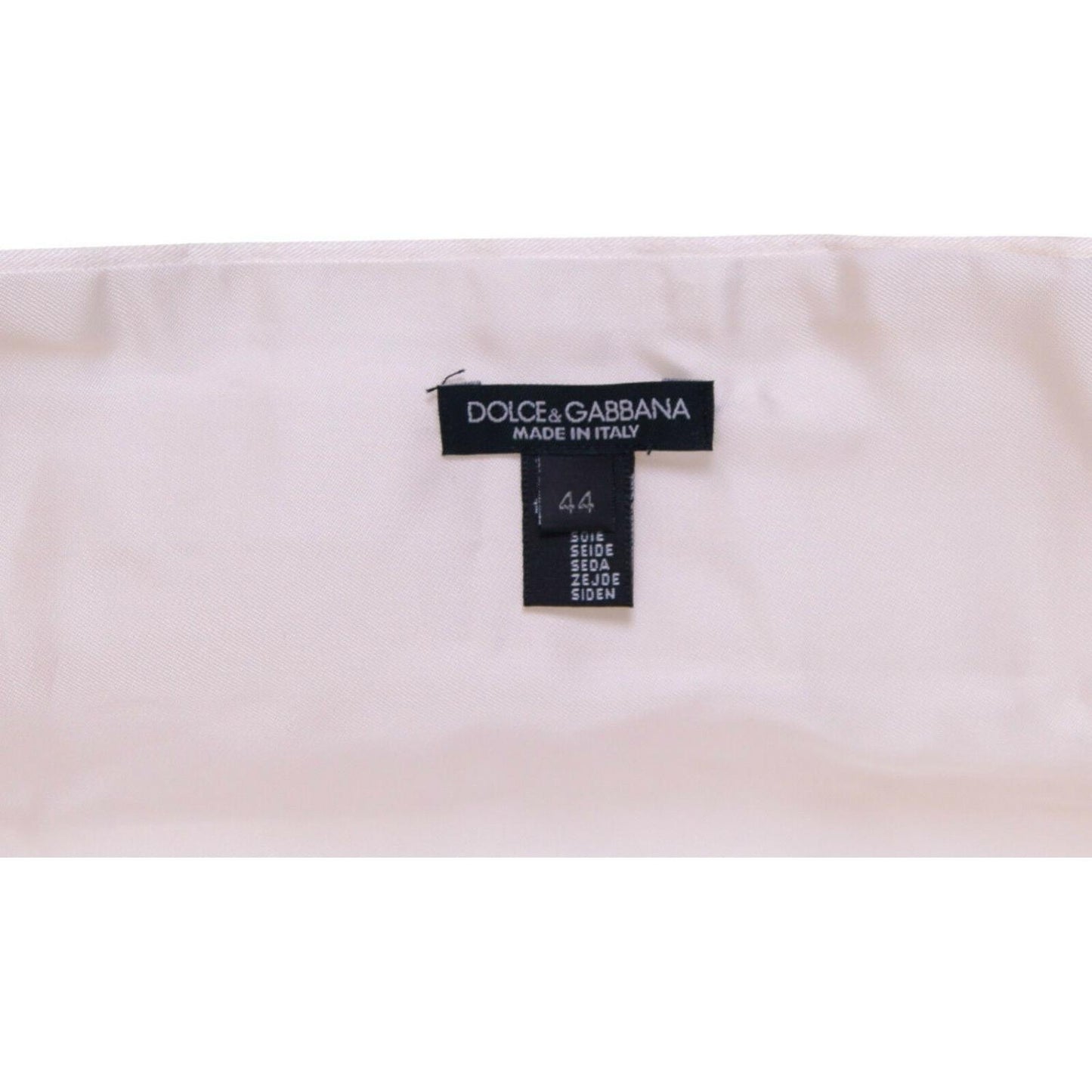 Dolce & Gabbana White Waist Tuxedo Smoking Belt Cummerbund NOC10452-48