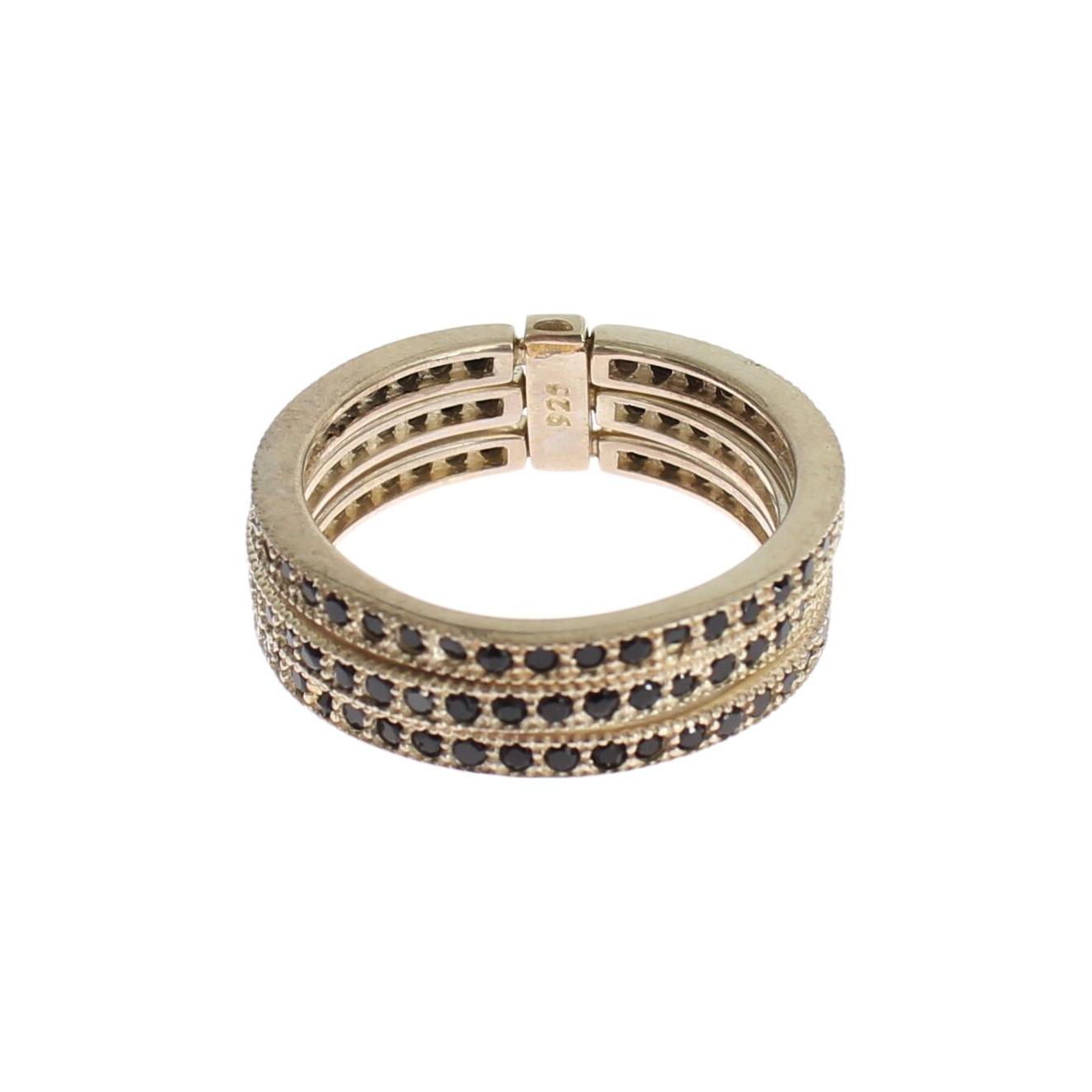 Nialaya Black CZ 925 Sterling Silver Womens Ring SIG19089-US5