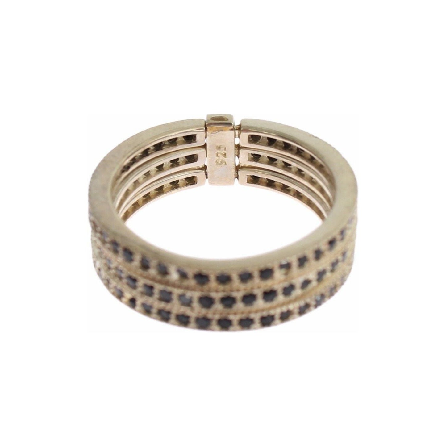 Nialaya Black CZ 925 Sterling Silver Womens Ring SIG19089-US5