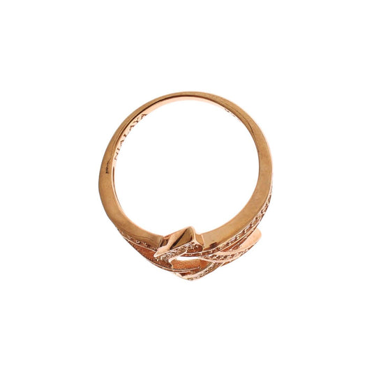 Nialaya Womens Clear CZ Gold 925 Silver Ring SIG19090-US8,5