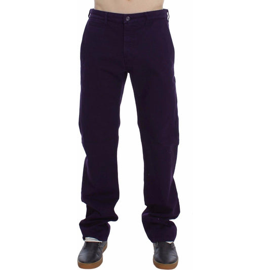 GF Ferre Purple Cotton Stretch Purple Fit Pants SIG30606-48