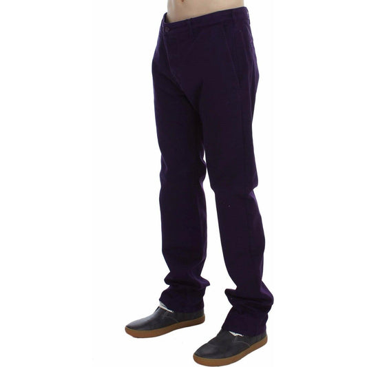 GF Ferre Purple Cotton Stretch Purple Fit Pants SIG30606-48