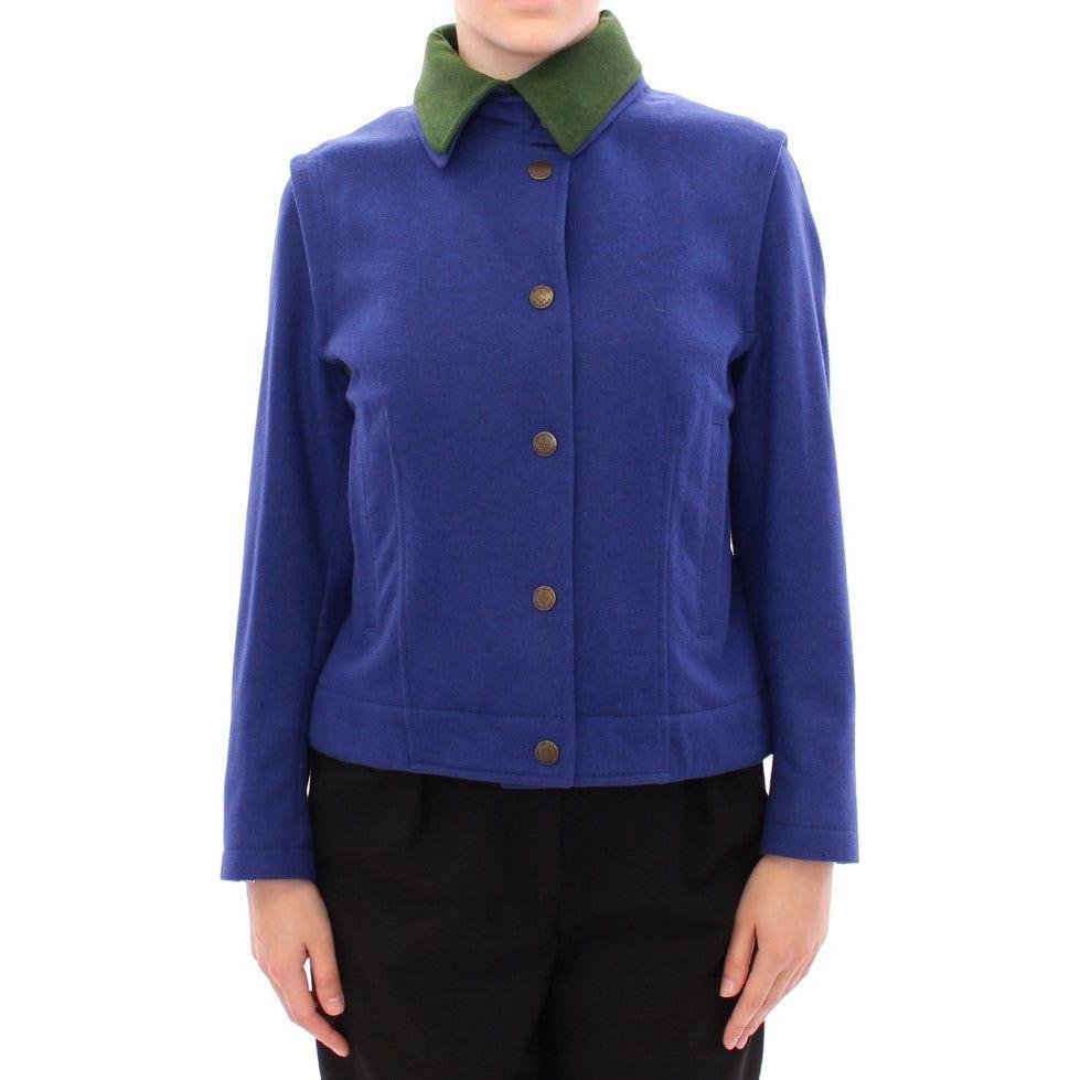 Andrea Incontri Habsburg Blue Green Wool Jacket Coat