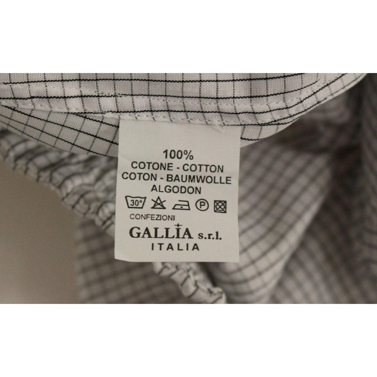 别致的白色格纹棉质短裤