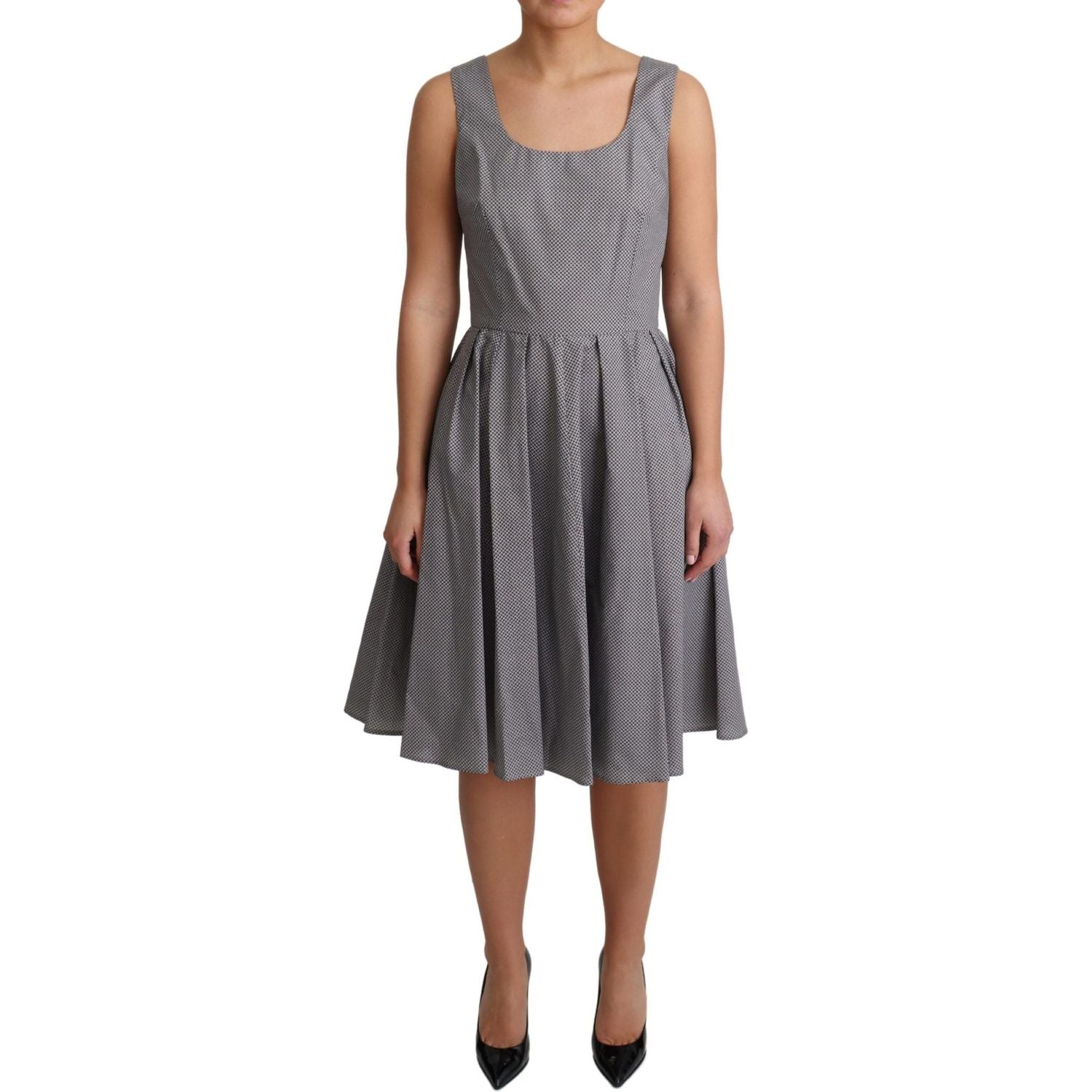 无袖几何 A 字形连衣裙