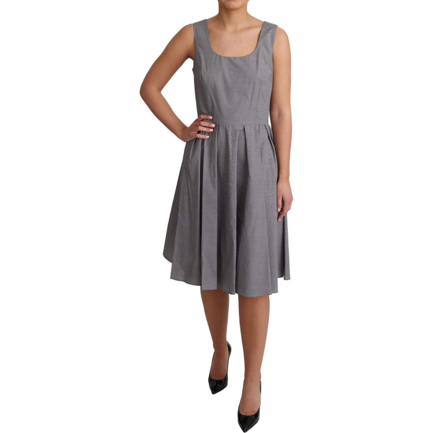 无袖几何 A 字形连衣裙