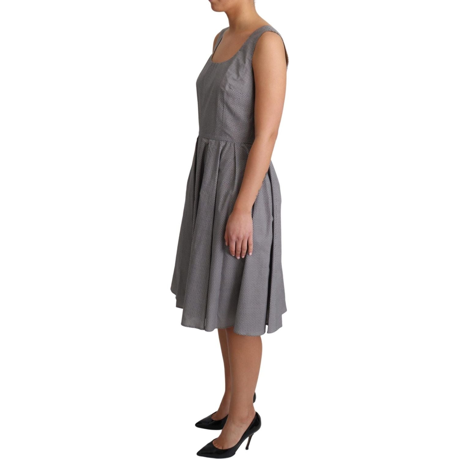 无袖几何 A 字形连衣裙