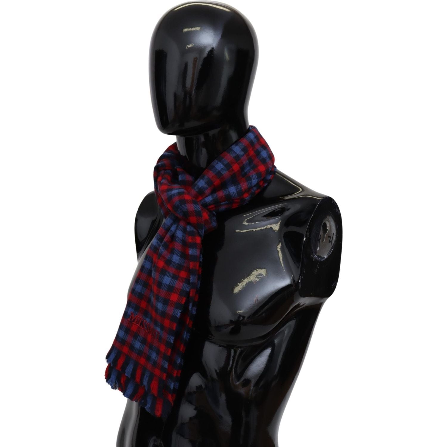 Missoni Multicolor Check Wool Unisex Neck Wrap Shawl