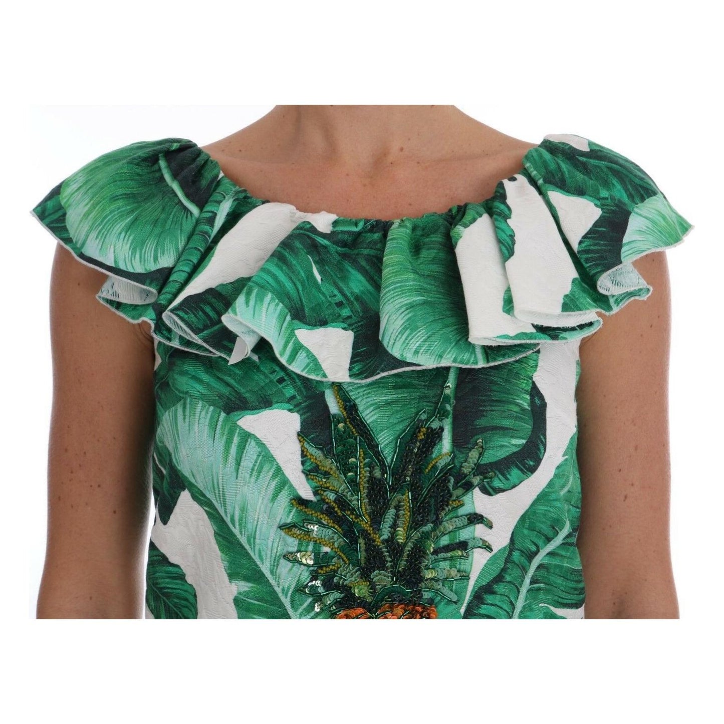 Dolce & Gabbana Pineapple Banana Sequins Blouse T-shirt