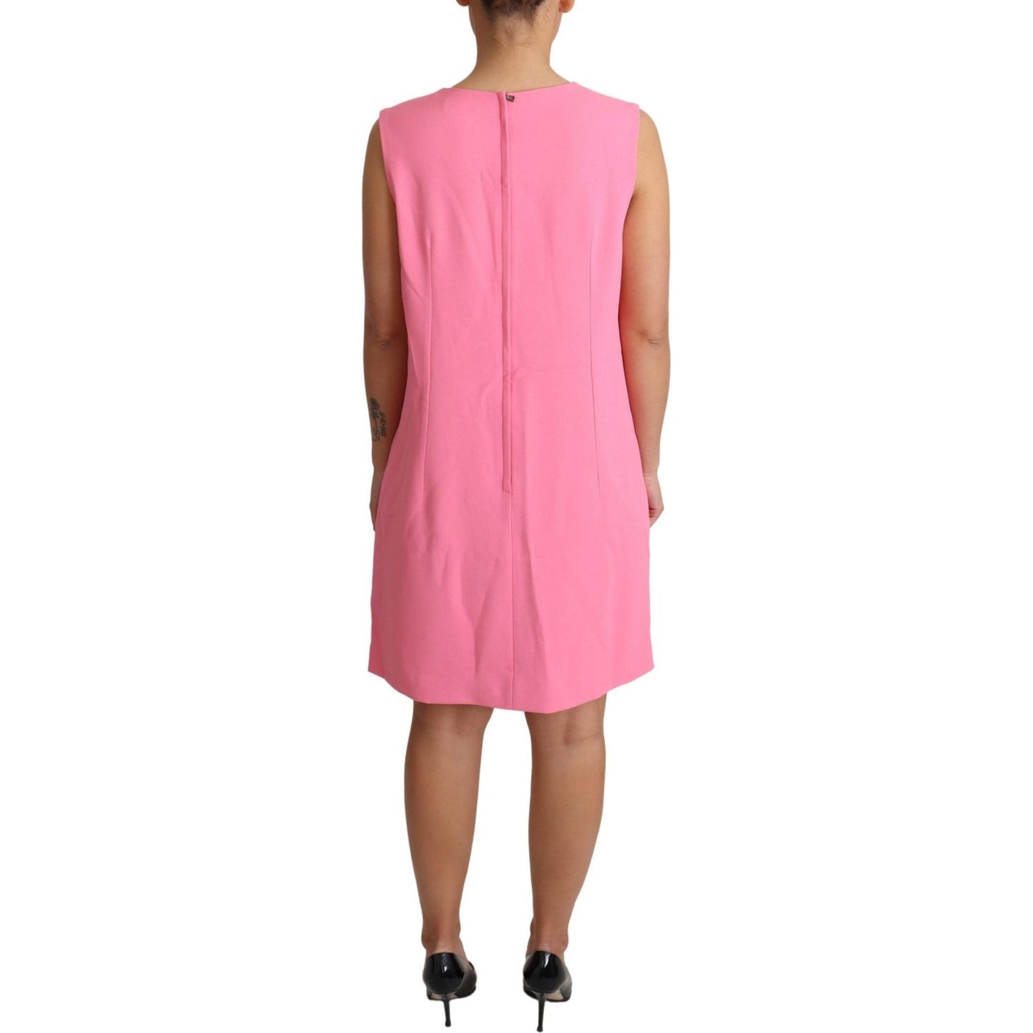 Dolce & Gabbana Pink Shift Sleeveless Knee Length Dress