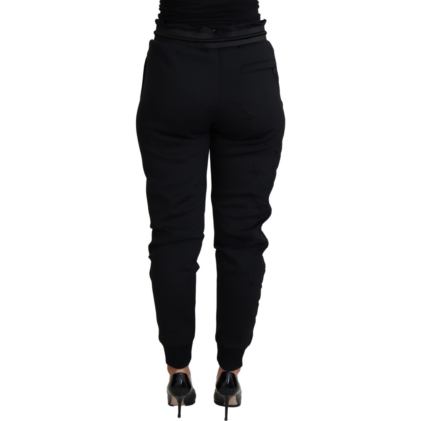 Dolce & Gabbana Black Polyester Neoprene Jogger Trouser Pants PAN71546-IT40