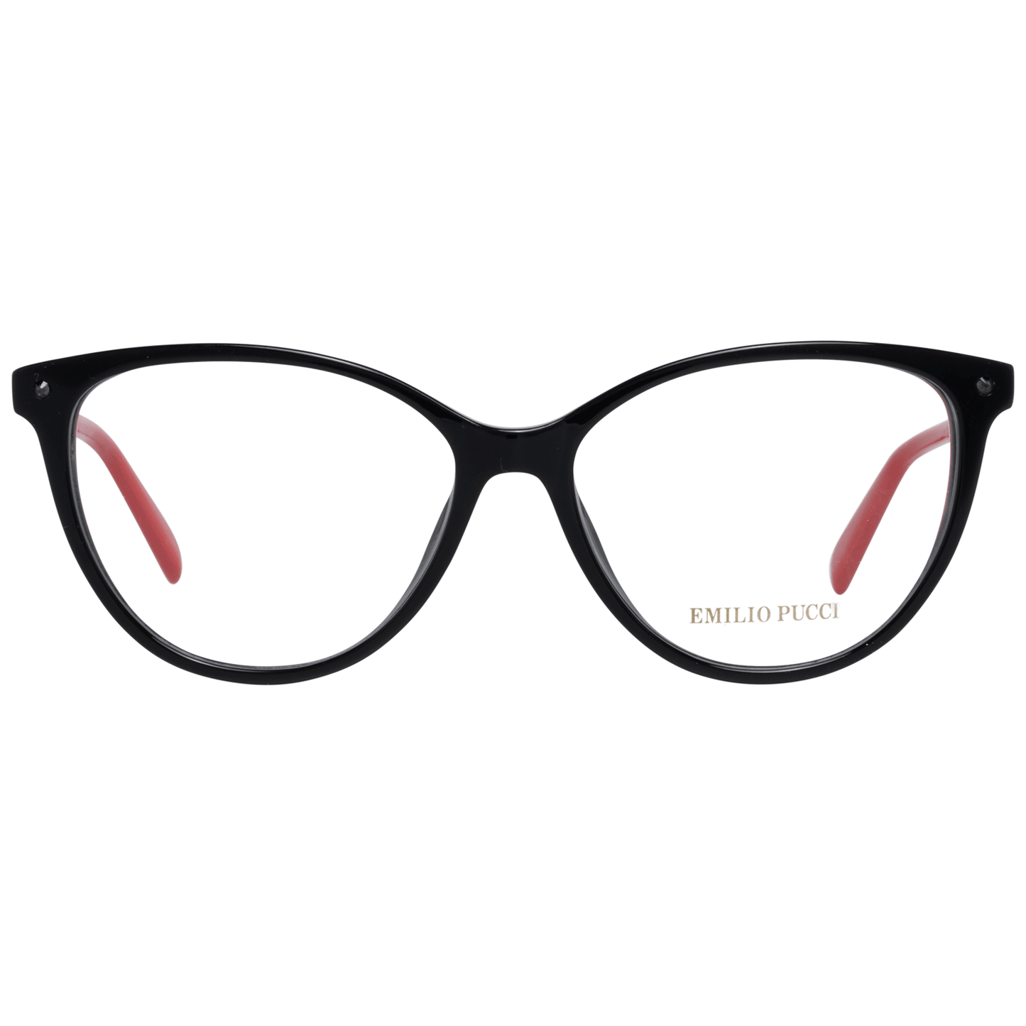 Emilio Pucci Black Plastic Glasses (Frames) for Women, Full-Rim, Size 55-15-140, with Branded Case