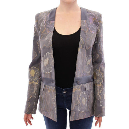 Roberto Fragata Multicolor Silk Floral Cotton Blazer Blazer Jacket