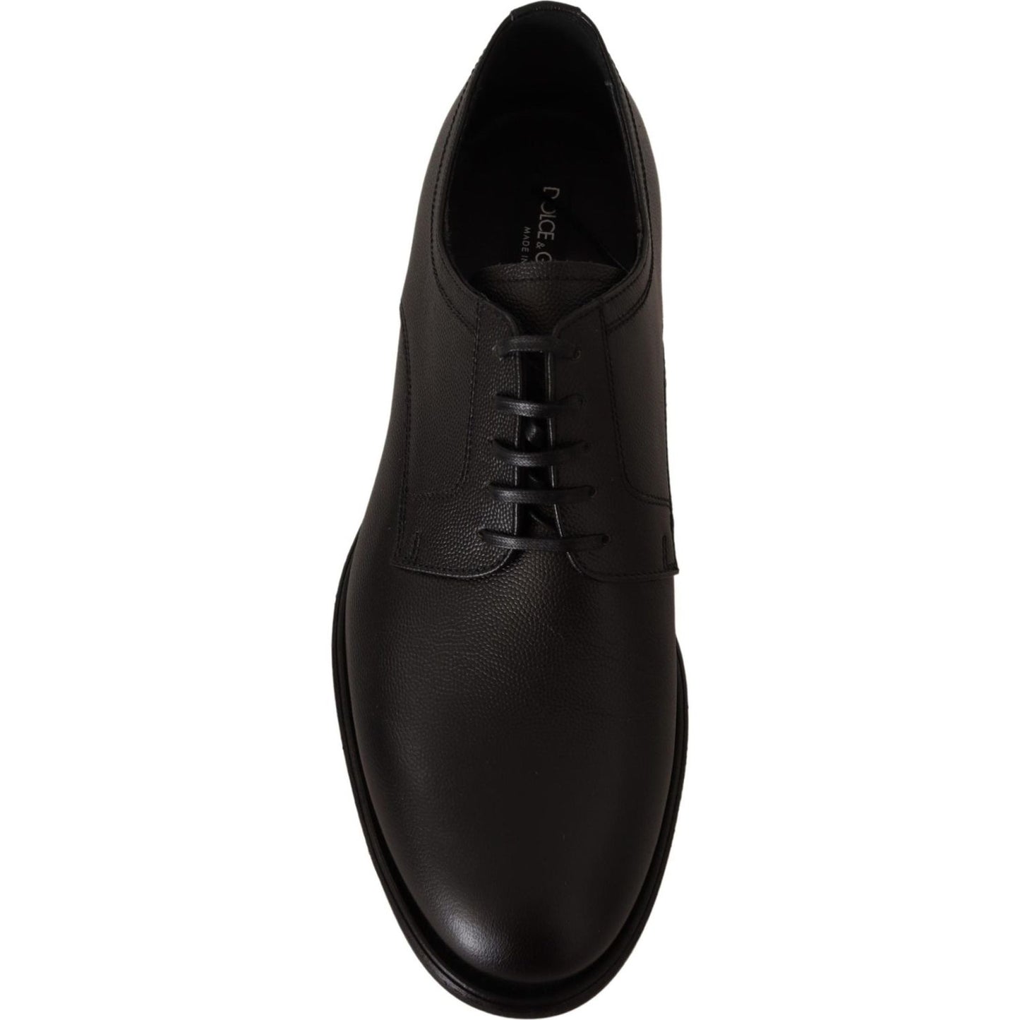 Dolce & Gabbana Black Leather Lace Up Mens Formal Derby Shoes MV3943-41