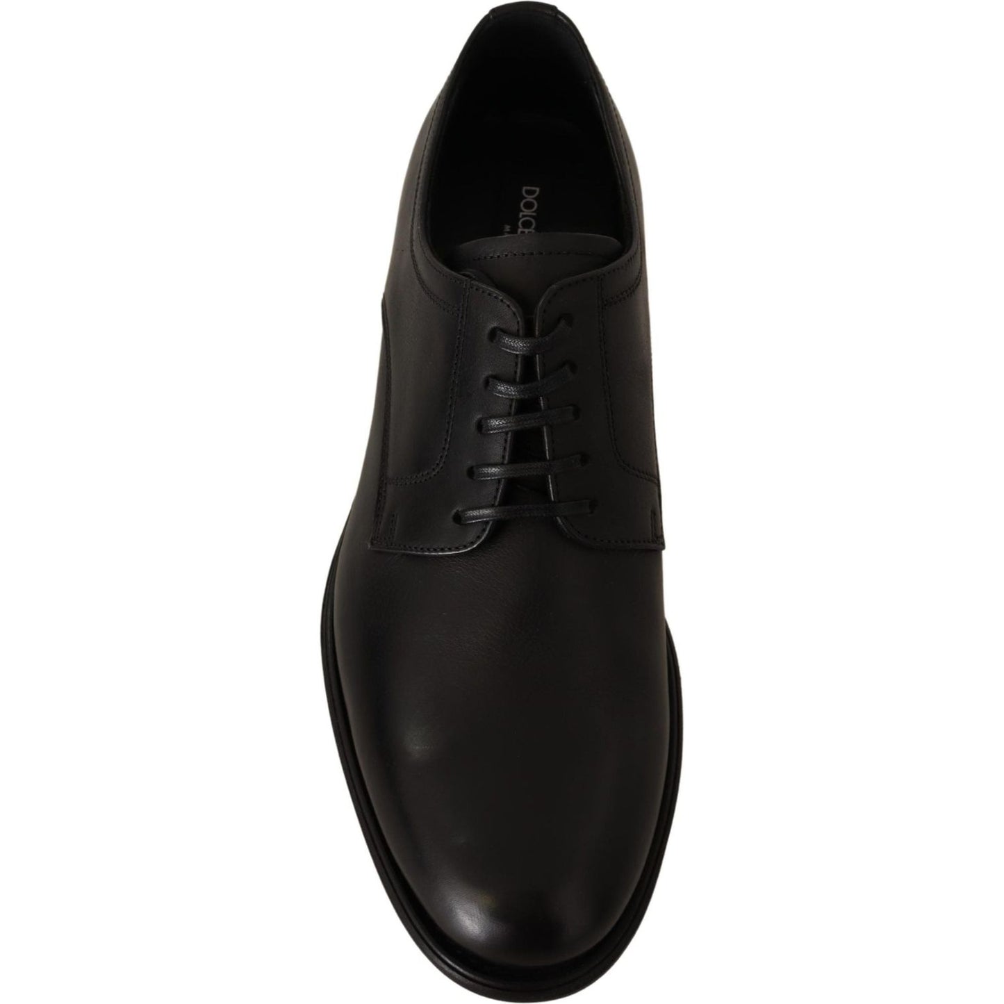 Dolce & Gabbana Black Leather Lace Up Mens Formal Derby Shoes MV3945-40