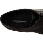 Dolce & Gabbana Black Leather Oxford Wingtip Formal Shoes MV3975-39