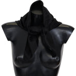 Missoni Black Wool Knit Unisex Neck Wrap Shawl Scarf BGMS2116