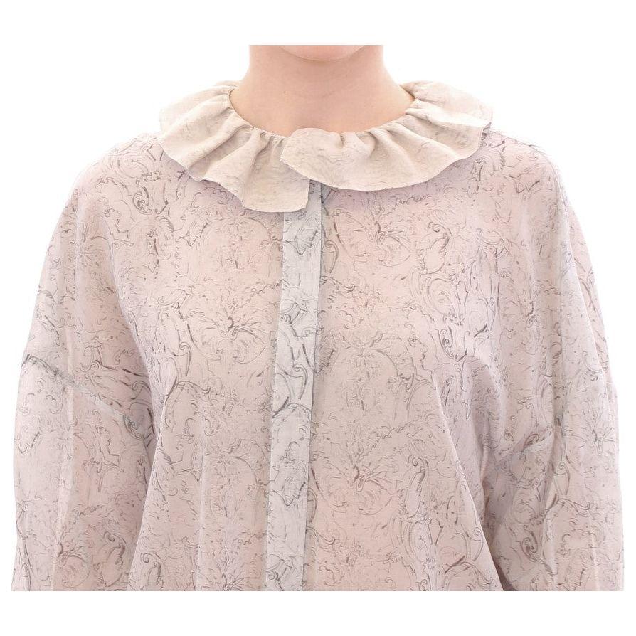 بلوزة تونيك قطنية زرقاء أنيقة من فيكا جازينسكايا