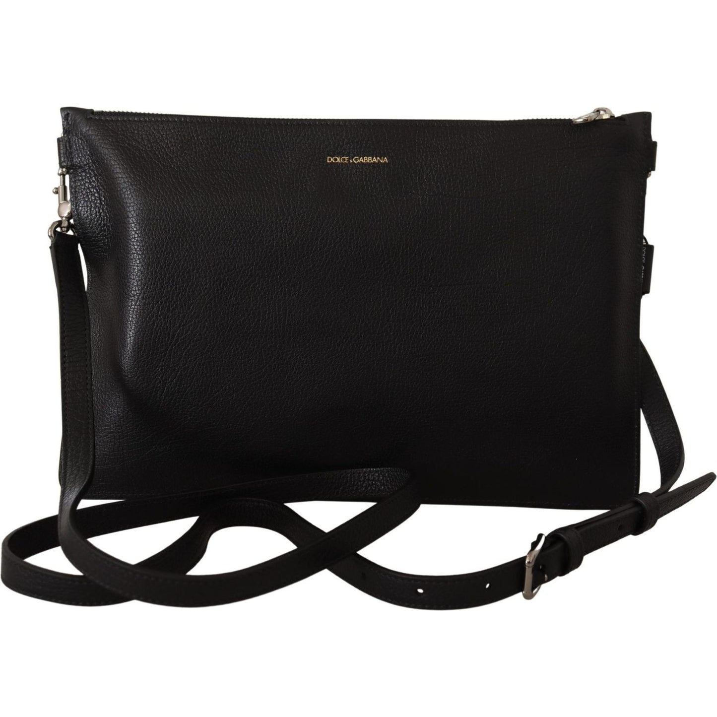 Dolce & Gabbana Black Exotic Leather Shoulder Sling Alta Sartoria Bag VAS12533
