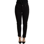 Dolce & Gabbana Black Skinny Denim Cotton Stretch Trouser PAN71980 -38