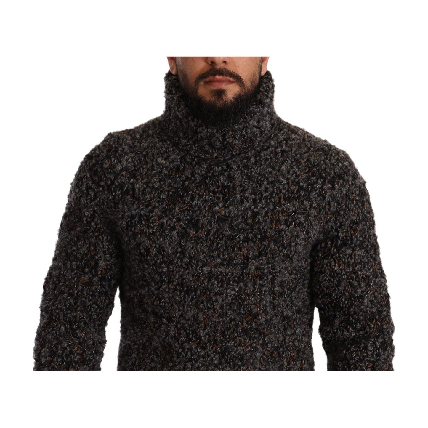 Dolce & Gabbana Gray Wool Blend Turtleneck Pullover Sweater