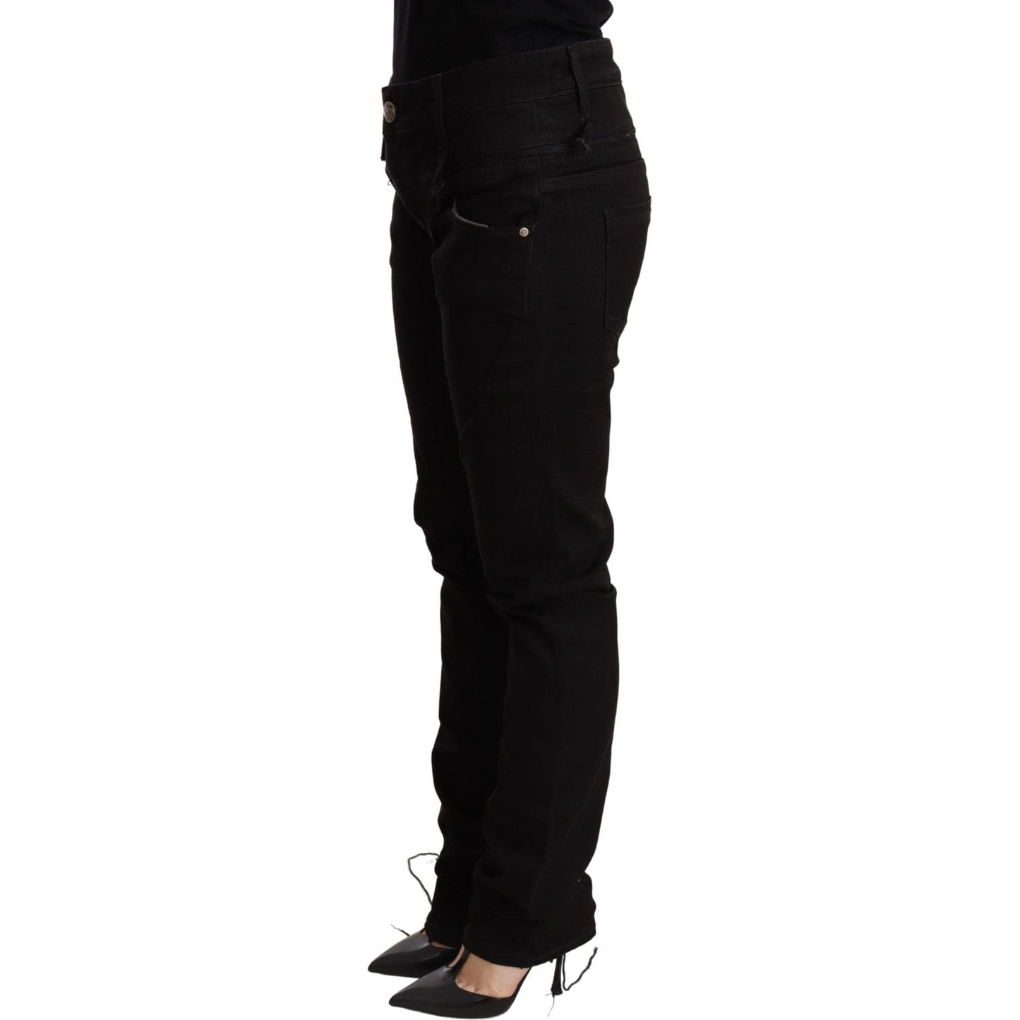 Acht Black Low Waist Skinny Denim Jeans Trouser PAN71240 -26