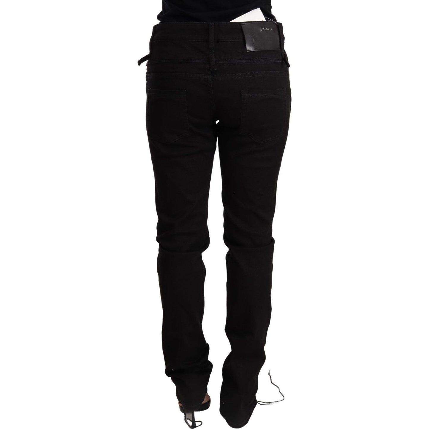 Acht Black Low Waist Skinny Denim Jeans Trouser PAN71240 -26