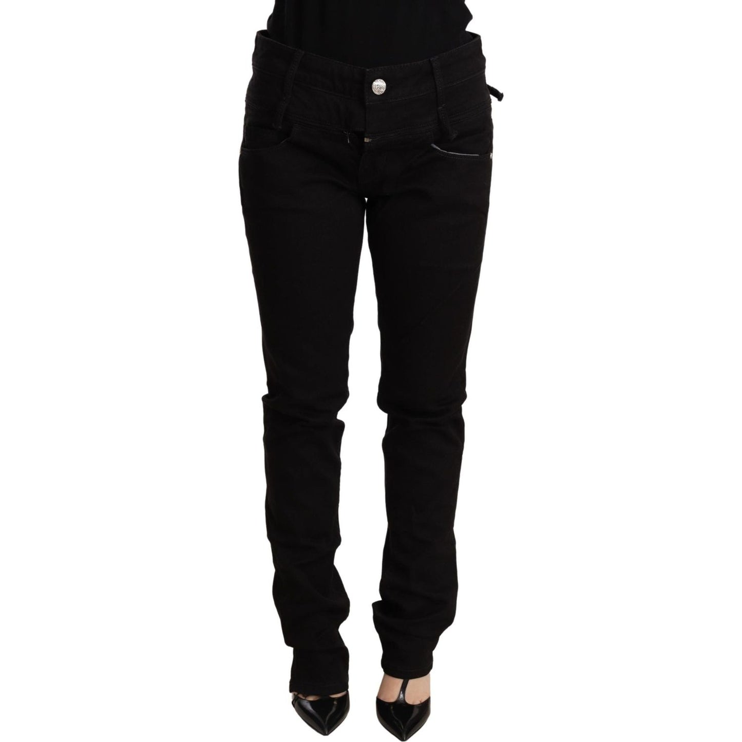 Acht Black Low Waist Skinny Denim Jeans Trouser PAN71240 -26