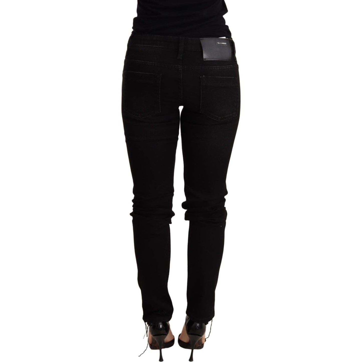 Acht Black Low Waist Skinny Denim Trouser PAN71244 -26