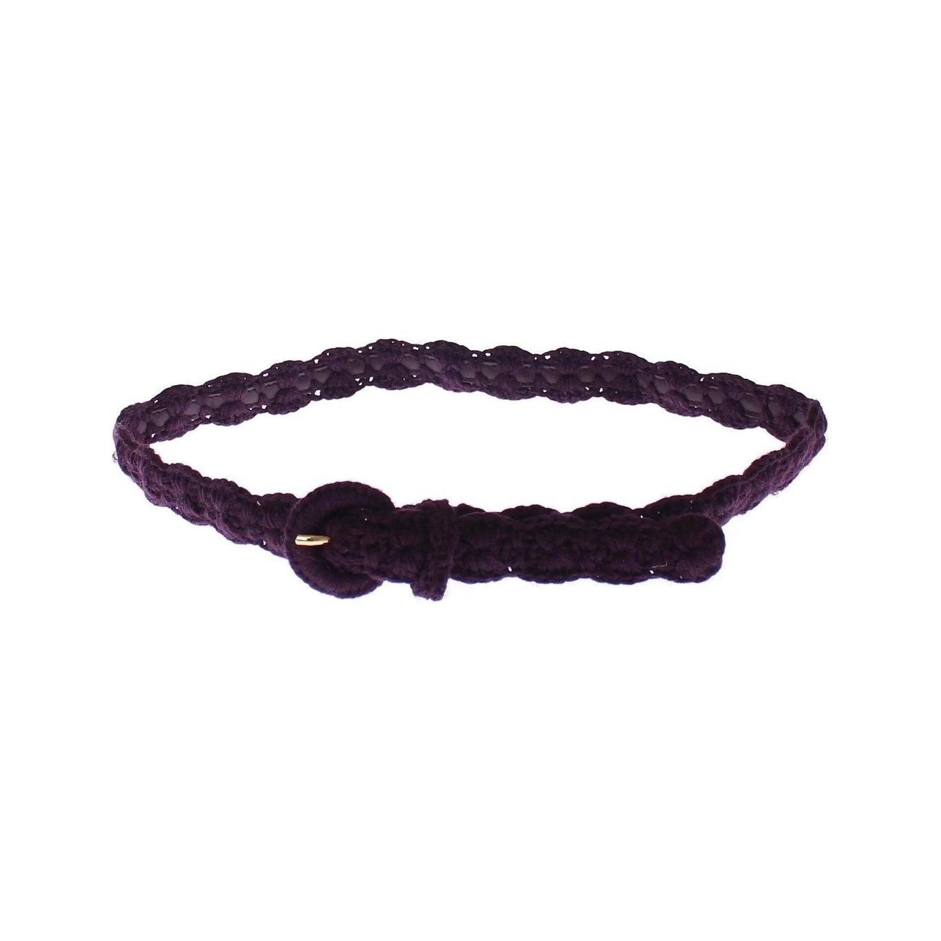 优雅紫色棉质设计师腰带