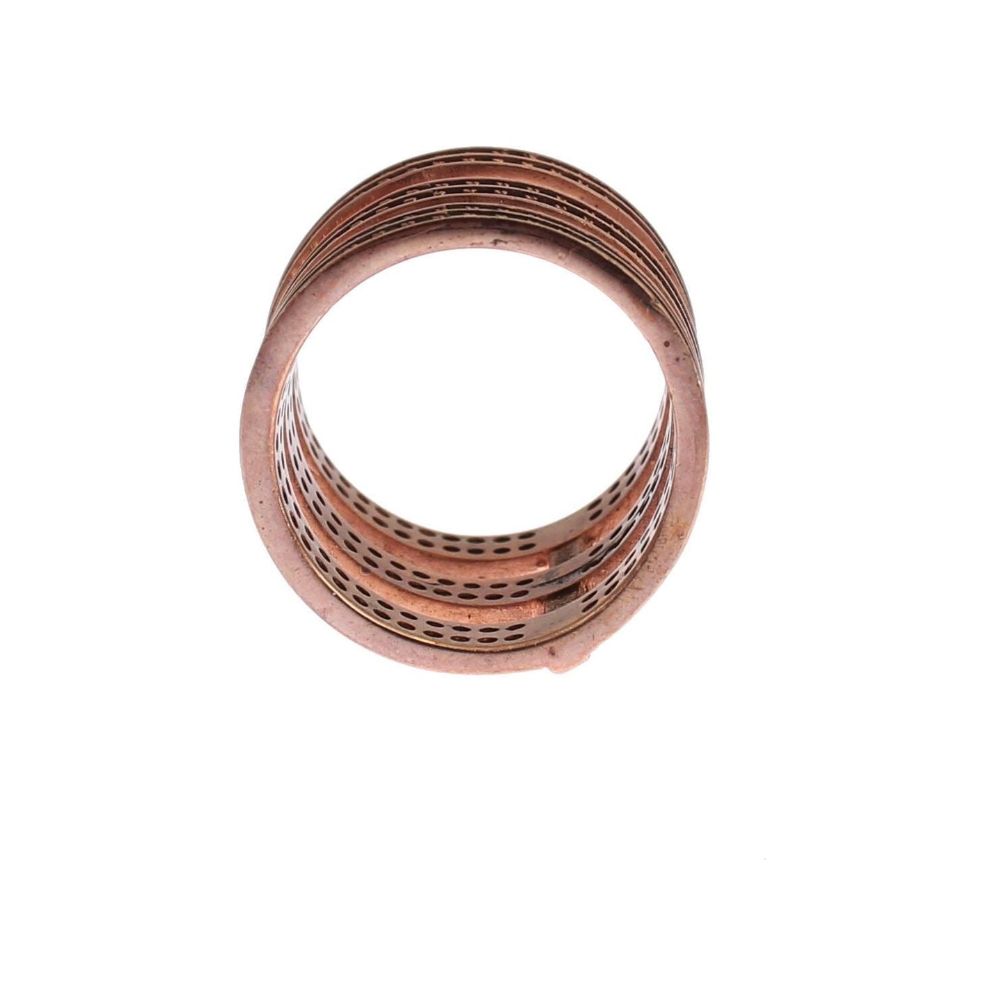 Nialaya Gold 925 Silver Clear CZ Pink Ring SIG19098- 52