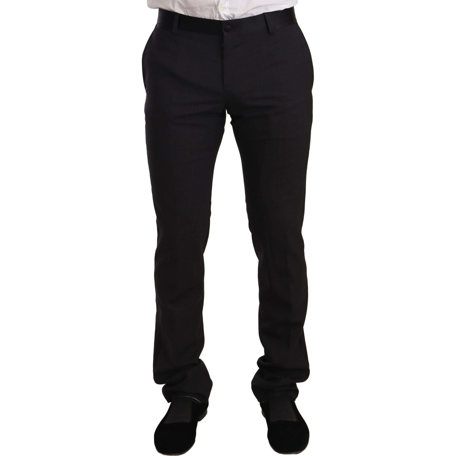 Dolce & Gabbana Blue Velvet Cotton Slim Fit Smoking Suit