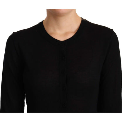 Dolce & Gabbana Black Crewneck Pullover STAFF Sweater Wool