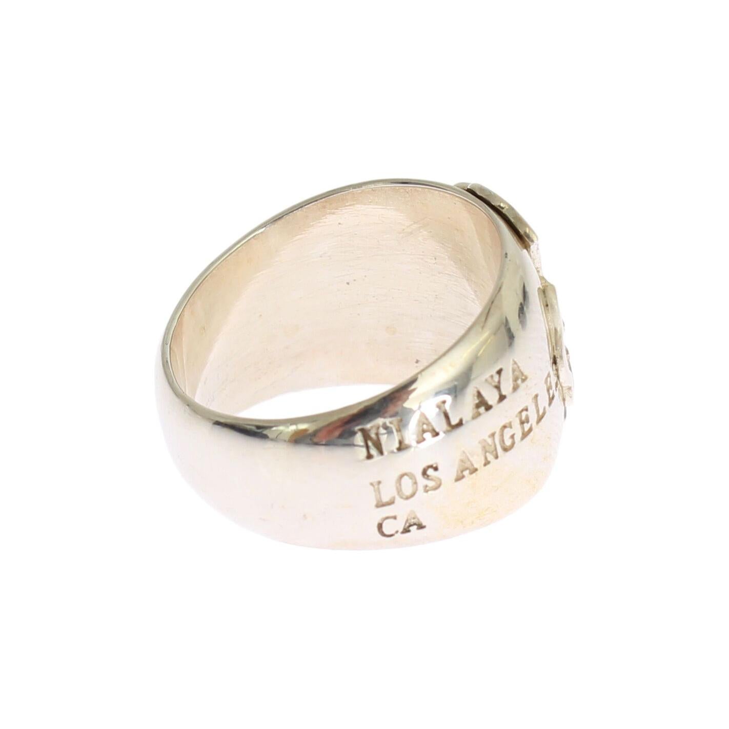 خاتم نيالايا الأنيق المصنوع من الفضة الإسترلينية