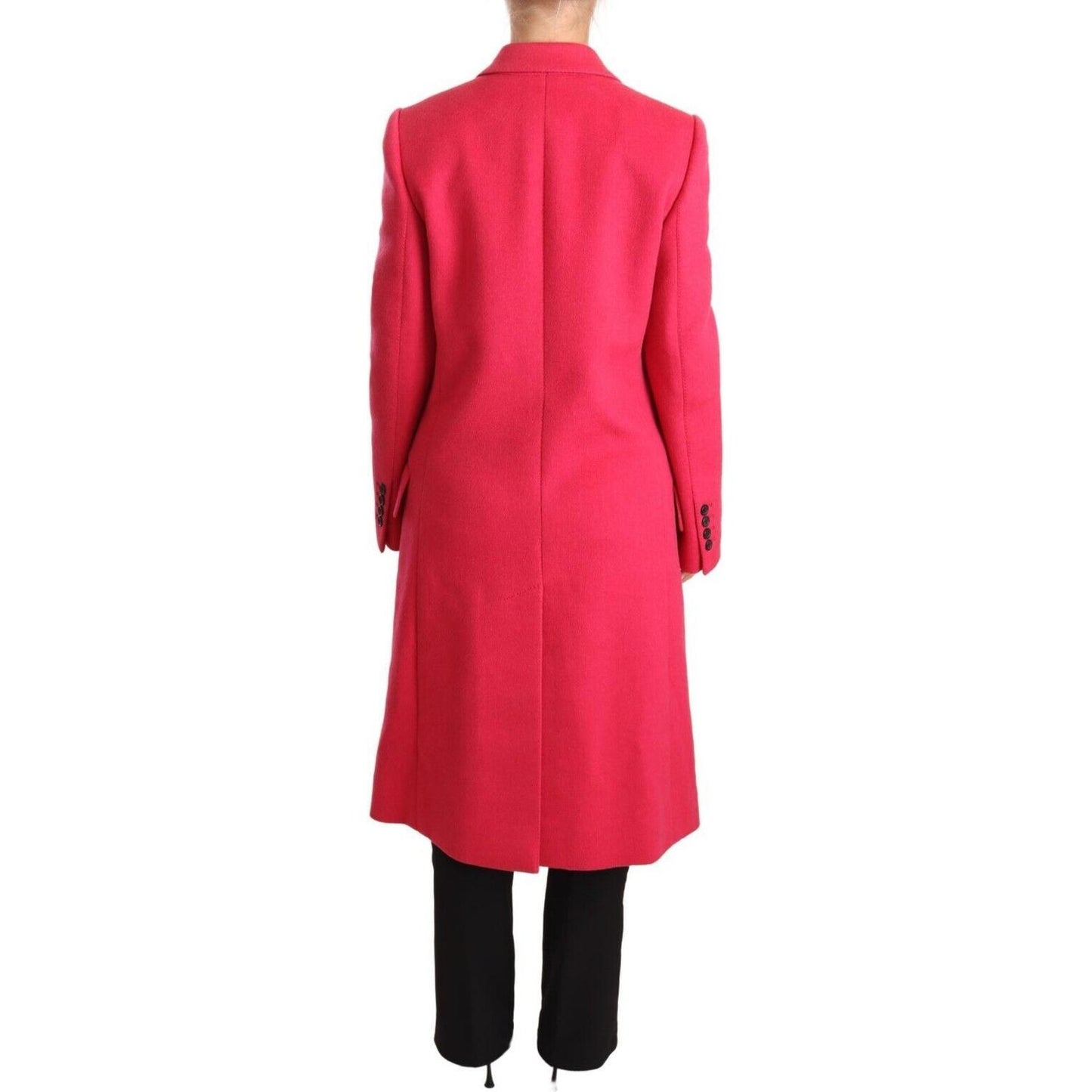 Dolce & Gabbana Pink Double Breasted Trenchcoat Jacket