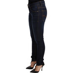 Versace Jeans Dark Blue Cotton Low Waist Skinny Denim Jeans Jeans & Pants